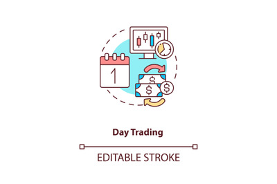 Day trading concept icon