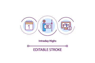 Intraday highs concept icon