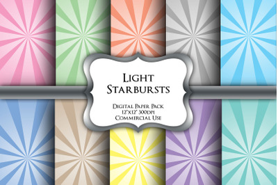 Light Starbursts Digital Paper Pack