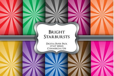 Bright Starbursts Digital Paper Pack