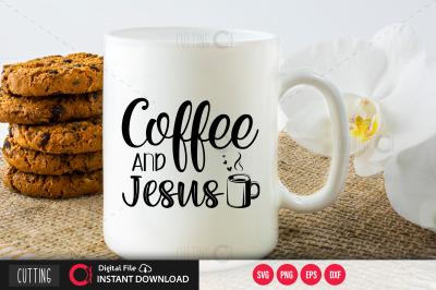 Coffee and jesus SVG