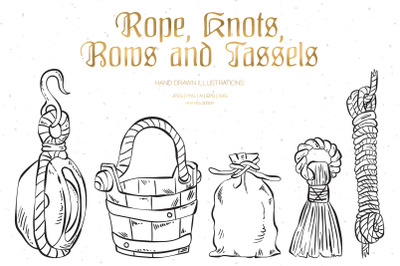 Rope Knots, Bows and Tassels Illustrations