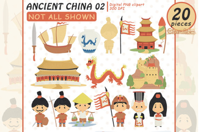 Cute ANCIENT CHINA clipart, Chinese history
