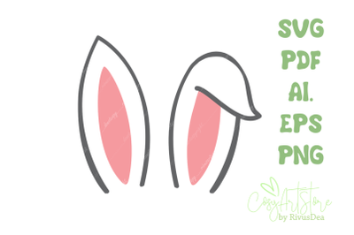 Bunny ears SVG download. Bunny ears PNG clipart.