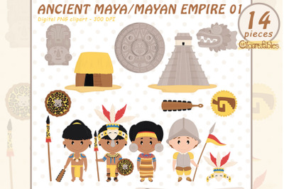Cute ANCIENT MAYA - MAYAN clipart, Mayan civilization