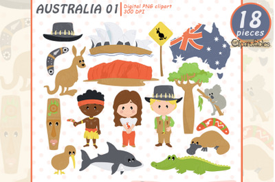 Cute AUSTRALIA clipart, Animals, Oceania clip art, Cute animals