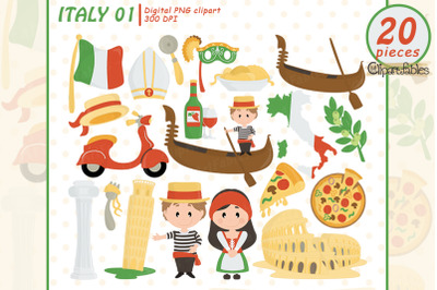 Cute ITALY clipart, Rome clip art, Pizza, Venice carnival