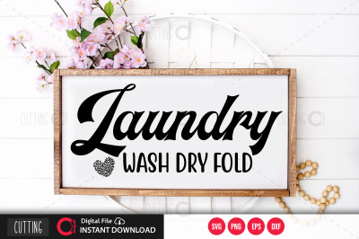 Laundry wash dry fold SVG