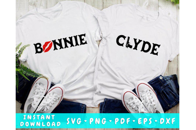 Bonnie and Clyde SVG&2C; Bonnie and Clyde Cut Files