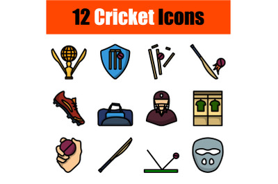 Cricket Icon Set