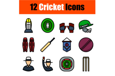 Cricket Icon Set