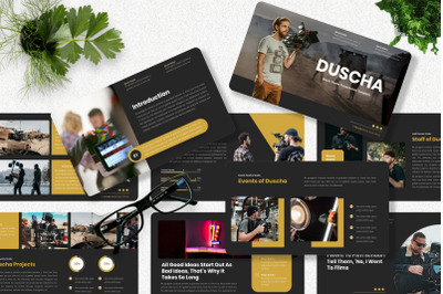 Duscha - Movie Studio Googleslide Template