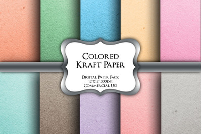Colored Kraft Paper Digital Paper Pack
