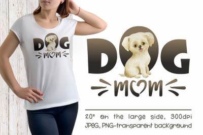 Labrador Retriever Dog Mom Sublimation Design