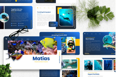 Matias - Diving Sport Googleslide Template