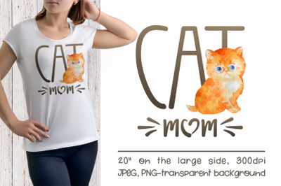 Persian Cat Mom Sublimation Design