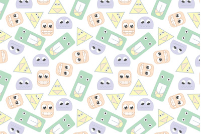 cute doodle cartoon pattern