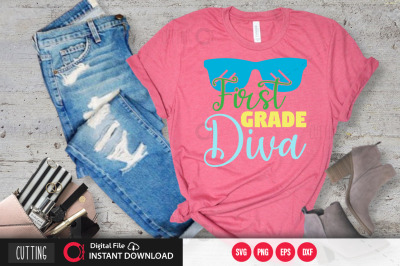 first grade diva svg