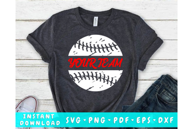 Baseball Monogram SVG&2C; Distressed Baseball SVG&2C; Baseball Team SVG