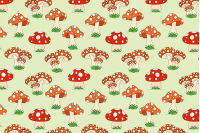 cute colorful mushroom pattern