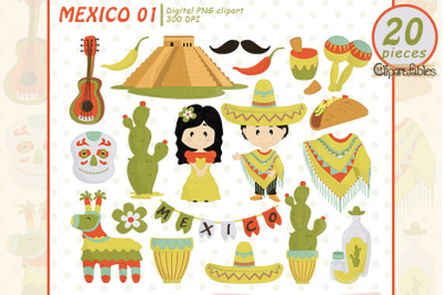 Cute MEXICO clipart, Mexican Cinco de Mayo, Aztec pyramid