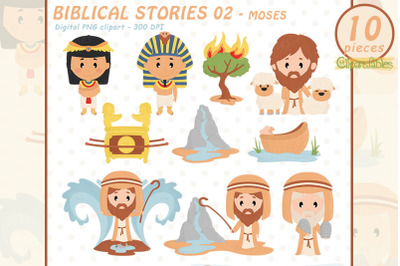 Cute MOSES clipart, Story of Moses, Ten commandments, Biblical story