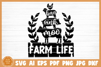 Farm Life Animals SVG Cut File