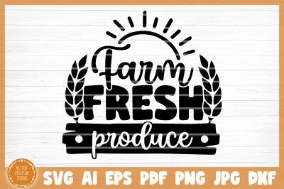 Farm Fresh Produce SVG Cut File