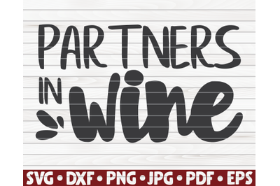Partners in wine SVG | Wine quote