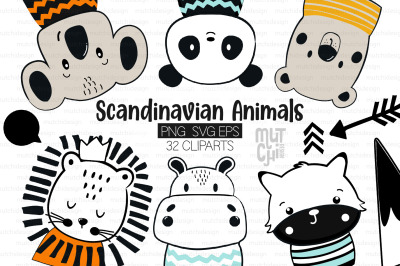 Scandinavian Animals Clipart Set