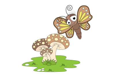 cute butterfly animal cartoon