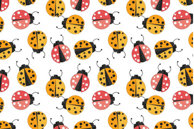 cute ladybug animal cartoon pattern