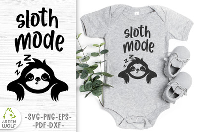 Baby sloth svg Baby bodysuit svg Baby animals svg Funny svg cut files