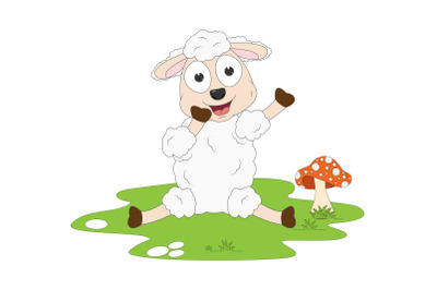 cute sheep animal cartoon