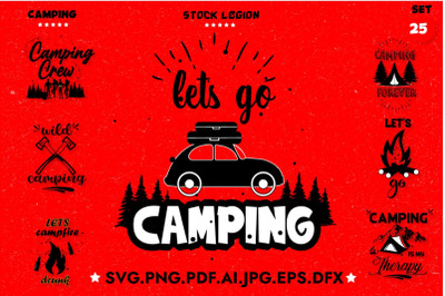 25 Camping Svg Bundle