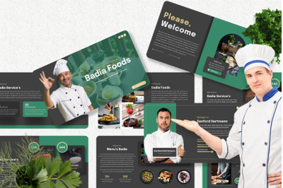 Badia - Food &amp;amp; Beverage Googleslide Template