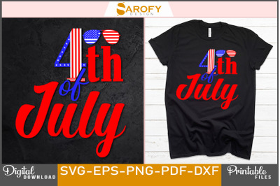 4th of July-shirt design for Independence day of USA