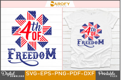 4th of Freedom-Independence day design for USA,4th July design printab