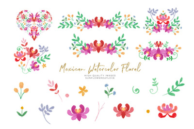 Mexican Flower Red Floral clipart&2C;  Flowers Fiesta clip art