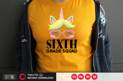 sixth grade squad svg