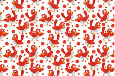 cute bird animal cartoon pattern