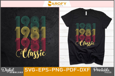 Classic 1981 vintage color design sublimation