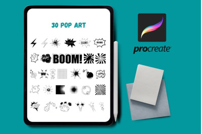 Pop Art&nbsp;Procreate Stamps