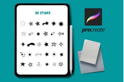 Stars&nbsp;Procreate Stamps