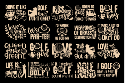 Golf Bundle SVG, Golfing Svg Files, Svg Quotes