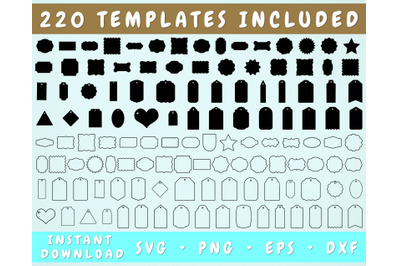 220 Tags and Labels SVG Bundle, Tags and Labels Cut Files