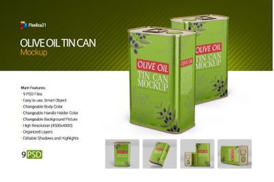 Olive Oil Tin Can Mockup