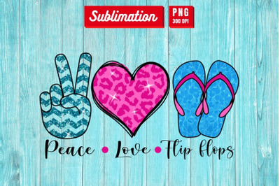 Peace Love Flip flops&nbsp;Sublimation