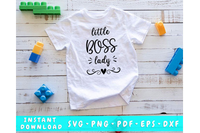 Little Boss Lady SVG, Funny Mini Boss Cut File