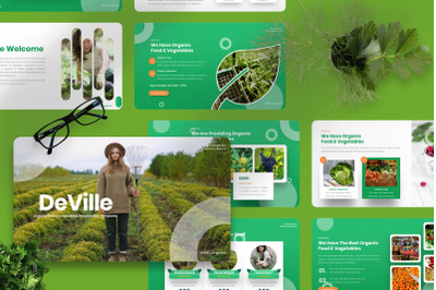 Deville - Organic Food &amp; Vegetables Powerpoint Template